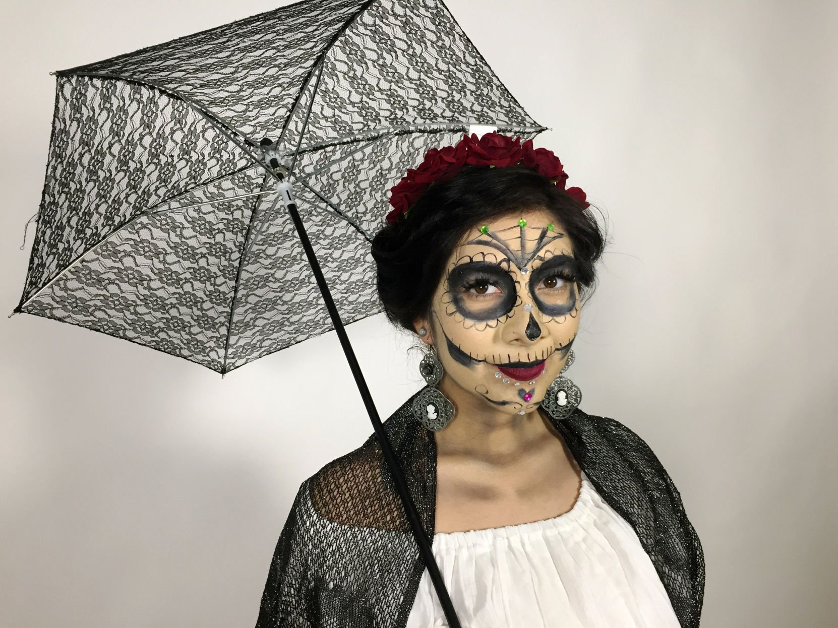 Krystal gets ready for the All Souls Procession